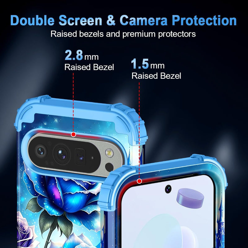 Google Pixel 9 Case/Pixel 9 Pro Case, Glow Duty Shockproof Full Body Protection Soft Silicone Case - Gorilla Cases