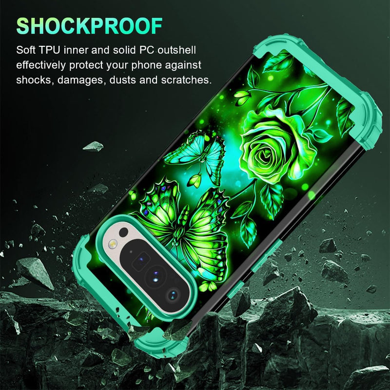 Google Pixel 9 Case/Pixel 9 Pro Case, Glow Duty Shockproof Full Body Protection Soft Silicone Case - Gorilla Cases