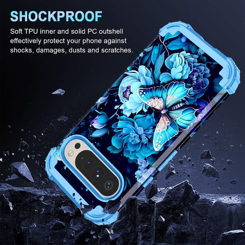 Google Pixel 9 Case/Pixel 9 Pro Case, Glow Duty Shockproof Full Body Protection Soft Silicone Case - Gorilla Cases