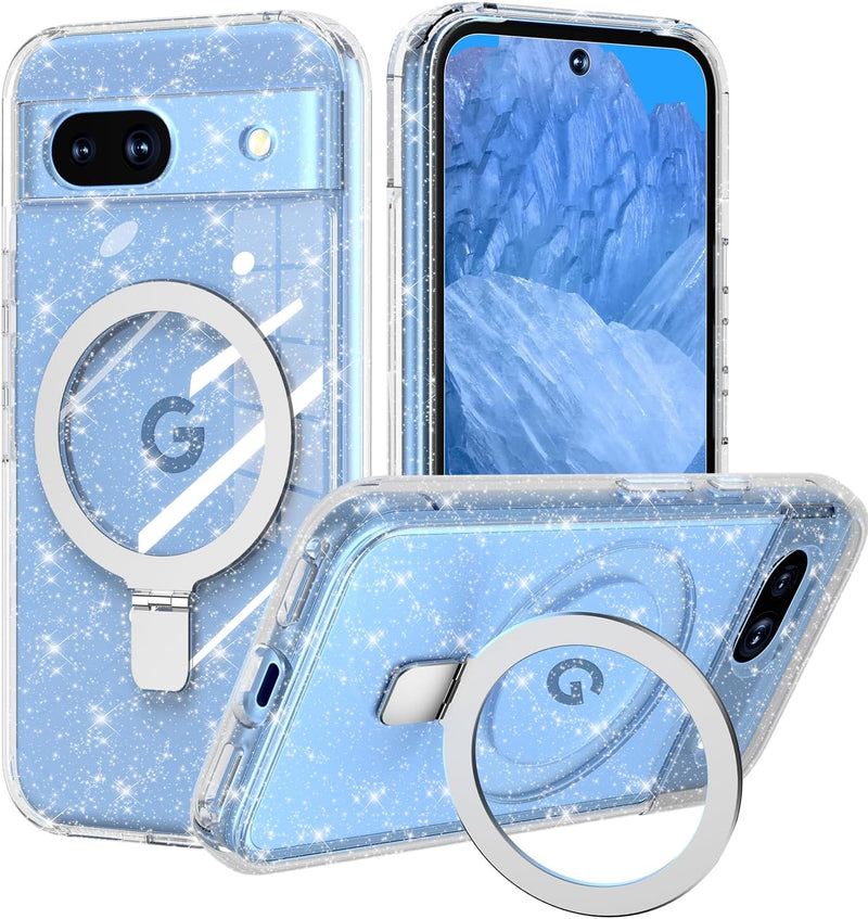 Google Pixel 9 Glitter Ring Slim Crystal Case - Gorilla Cases