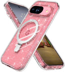 Google Pixel 9 Glitter Ring Slim Crystal Case