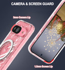 Google Pixel 9 Glitter Ring Slim Crystal Case