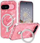 Google Pixel 9 Glitter Ring Slim Crystal Case