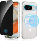 Google Pixel 9 / Pixel 9 Pro Case Privacy Screen Protector Protective Phone Case 6.3 inch, Clear