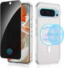 Google Pixel 9 / Pixel 9 Pro Case Privacy Screen Protector Protective Phone Case 6.3 inch, Clear