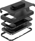 Google Pixel 9 Pro Belt Clip Holster Heavy Duty Kickstand Phone Case