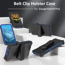 Google Pixel 9 Pro Case Belt Clip Holster Heavy Duty Kickstand Phone case Grey Blue - Gorilla Cases
