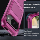 Google Pixel 9 Pro Case Heavy Duty Military Drop Protection Shockproof Phone Case Wine