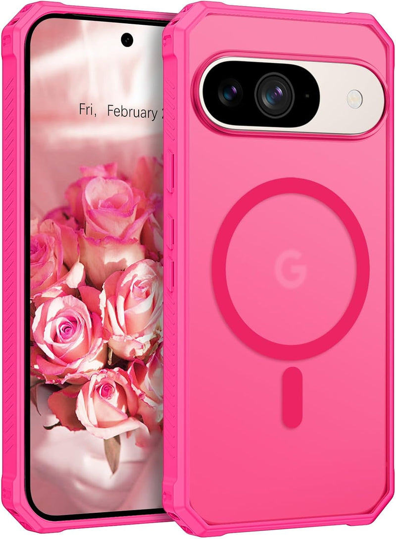 Google Pixel 9 Pro Case Pixel 9/9 Pro Magnetic Phone Case Protective Cover Hot Pink - Gorilla Cases