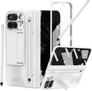 Google Pixel 9 Pro Fold Case Black Stylus & Pen Holder Google Pixel 9 Pro Kickstand Protective Case