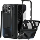 Google Pixel 9 Pro Fold Case Black Stylus & Pen Holder Google Pixel 9 Pro Kickstand Protective Case