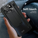 Google Pixel 9 Pro Fold Case Black Stylus & Pen Holder Google Pixel 9 Pro Kickstand Protective Case