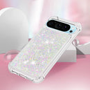 Google Pixel 9 Pro Glitter Liquid Silicone Stylish Case Screen Camera Protection Cove
