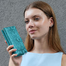 Google Pixel 9 Pro Magnetic Phone Case Coin Pocket Multi Card Wrist Strap Lanyard Green