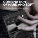 Google Pixel 9 Pro Pixel Armor Case Magnetic Ring Kickstand Slide Camera Lens Cover - Black