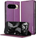 Google Pixel 9 Pro PU Leather Wallet Flip Case Shockproof Protective Phone Cover Black