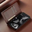 Google Pixel 9 Pro PU Leather Wallet Flip Case Shockproof Protective Phone Cover Black