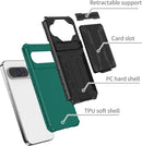 Google Pixel 9 Pro Wallet Case Credit Card Holder Stand Protective Phone Case - Black