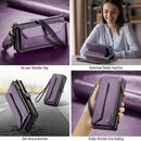 Google Pixel 9 Pro Wallet Case Crossbody Lanyard Strapand Kickstand Black, Pixel 9 Pro XL