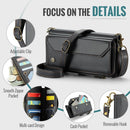 Google Pixel 9 Pro Wallet Case Crossbody Lanyard Strapand Kickstand Black, Pixel 9 Pro XL