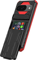 Google Pixel 9 Pro Wallet Holder Stand Kickstand Protective Phone Case - Purple