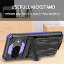 Google Pixel 9 Pro Wallet Holder Stand Kickstand Protective Phone Case - Purple