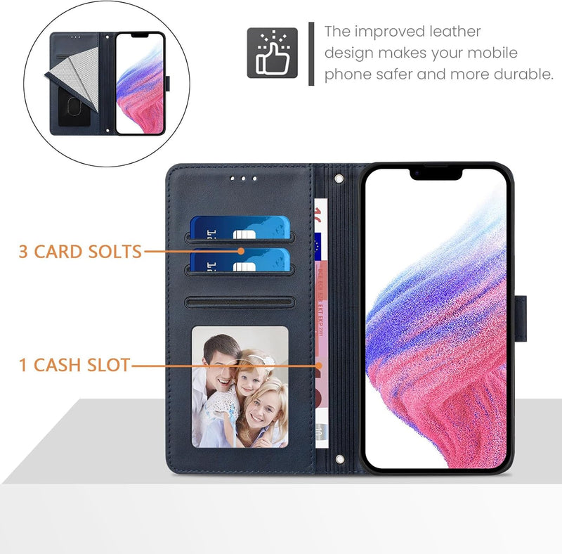 Google Pixel 9 Pro XL Card Holder Stand Shockproof TPU Interior Case Protective Flip Cover Black YBW - Gorilla Cases