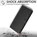 Google Pixel 9 Pro XL Card Holder Stand Shockproof TPU Interior Case Protective Flip Cover Black YBW
