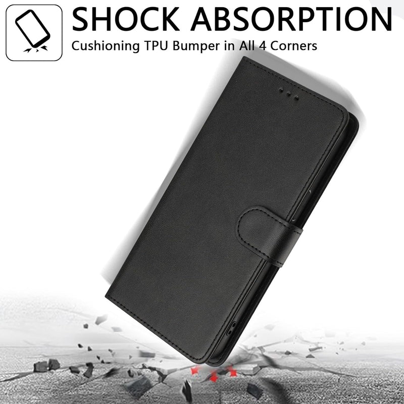 Google Pixel 9 Pro XL Card Holder Stand Shockproof TPU Interior Case Protective Flip Cover Black YBW - Gorilla Cases