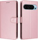 Google Pixel 9 Pro XL Card Holder Stand Shockproof TPU Interior Case Protective Flip Cover Black YBW