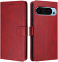 Google Pixel 9 Pro XL Card Holder Stand Shockproof TPU Interior Case Protective Flip Cover Black YBW