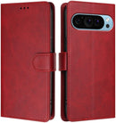 Google Pixel 9 Pro XL Card Holder Stand Shockproof TPU Interior Case Protective Flip Cover Black YBW