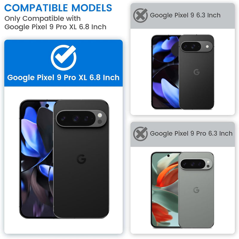 Google Pixel 9 Pro XL Case Compatible Magsafe Built - in Metal Kickstand & Aluminum Keys Frosted Translucent Back Cover Slim Protective Case - Gorilla Cases