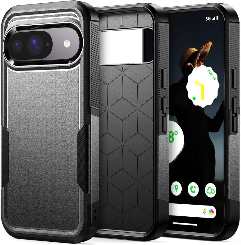 Google Pixel 9 Pro XL Case Heavy Duty Shockproo Protection Phone Case Cover Black - Gorilla Cases