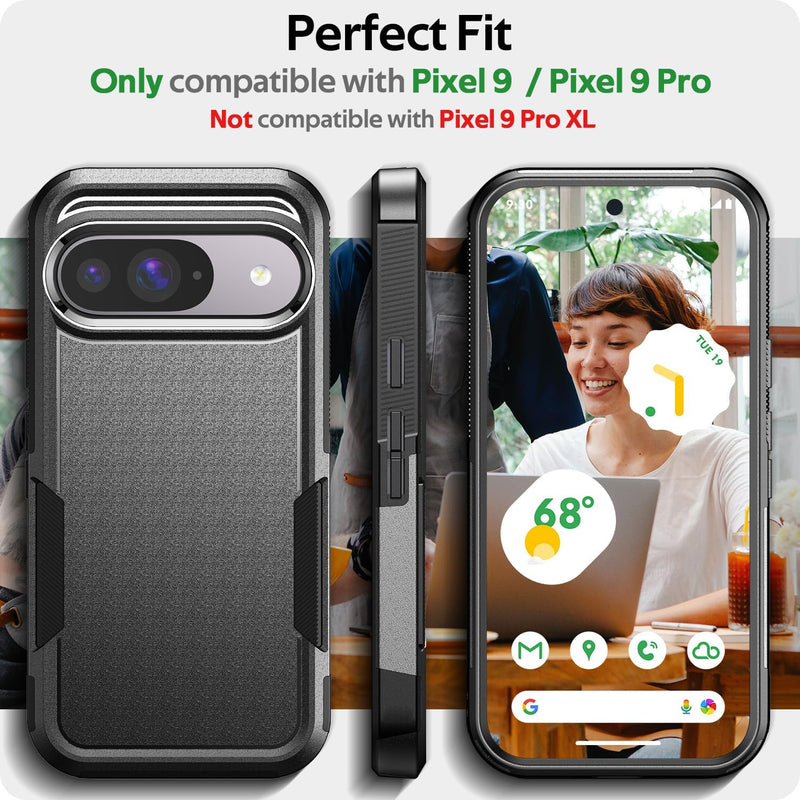 Google Pixel 9 Pro XL Case Heavy Duty Shockproo Protection Phone Case Cover Black - Gorilla Cases