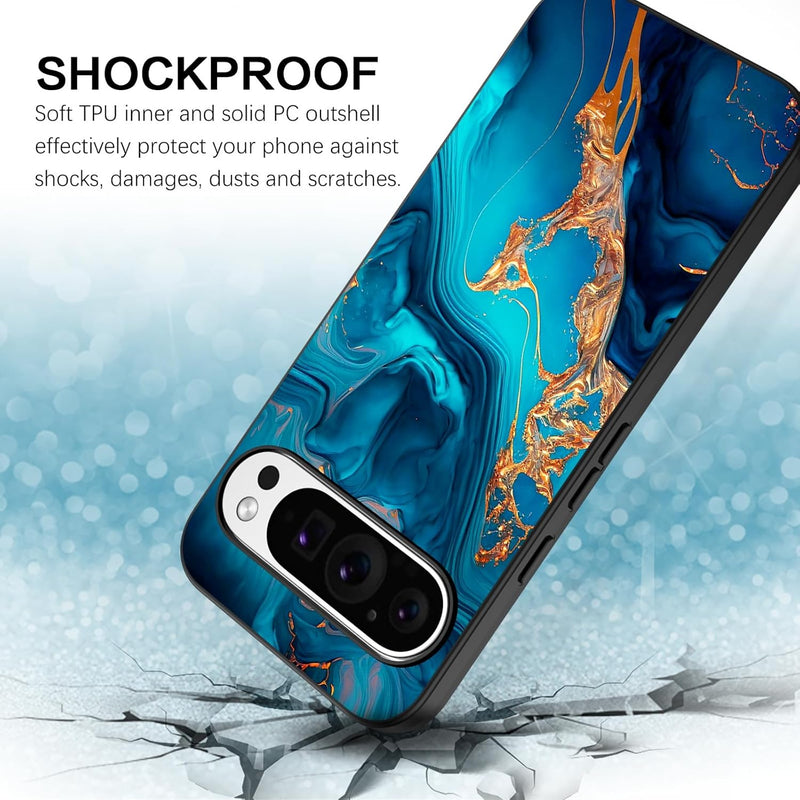 Google Pixel 9 Pro XL Case Slim Fit Glow in The Dark Hybrid Hard PC Soft TPU Bumper Drop Protective Girls Women Men Phone Cover - Gorilla Cases