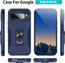 Google Pixel 9 Pro XL Screen & Lens Protector Heavy - Duty Shockproof Kickstand Case