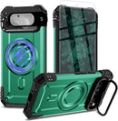 Google Pixel 9 Pro XL Screen & Lens Protector Heavy - Duty Shockproof Kickstand Case