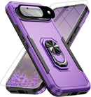 Google Pixel 9 Pro XL Screen & Lens Protector Heavy - Duty Shockproof Kickstand Case