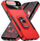 Google Pixel 9 Pro XL Screen & Lens Protector Heavy - Duty Shockproof Kickstand Case