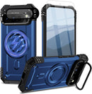 Google Pixel 9 Pro XL Screen & Lens Protector Heavy - Duty Shockproof Kickstand Case