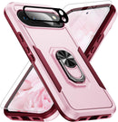 Google Pixel 9 Pro XL Screen & Lens Protector Heavy - Duty Shockproof Kickstand Case