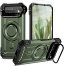 Google Pixel 9 Pro XL Screen & Lens Protector Heavy - Duty Shockproof Kickstand Case