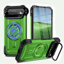 Google Pixel 9 Pro XL Screen & Lens Protector Heavy - Duty Shockproof Kickstand Case