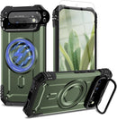 Google Pixel 9 Pro XL Screen & Lens Protector Heavy - Duty Shockproof Kickstand Case