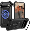 Google Pixel 9 Pro XL Screen & Lens Protector Heavy - Duty Shockproof Kickstand Case