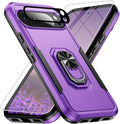 Google Pixel 9 Pro XL Screen & Lens Protector Heavy - Duty Shockproof Kickstand Case