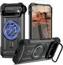 Google Pixel 9 Pro XL Screen & Lens Protector Heavy - Duty Shockproof Kickstand Case