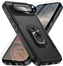 Google Pixel 9 Pro XL Screen & Lens Protector Heavy - Duty Shockproof Kickstand Case