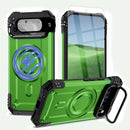 Google Pixel 9 Pro XL Screen & Lens Protector Heavy - Duty Shockproof Kickstand Case